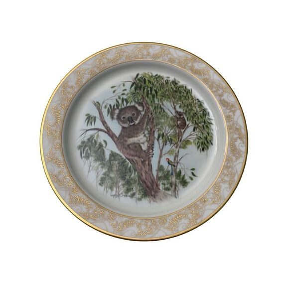 LENOX Nature’s Nursery Koalas Collectors Edition Plate 24K Gold Paint Limited Is - Picture 1 of 8